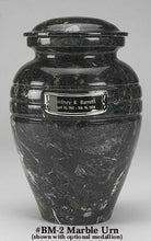 Load image into Gallery viewer, Adult Funeral Cremation Urn made from a block of Solid Black Marble, 205 Inches