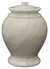 Load image into Gallery viewer, Large/Adult 220 Cubic Inch London Antique White Marble Funeral Cremation Urn