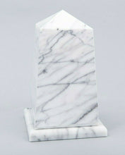 Load image into Gallery viewer, Small/Keepsake 70 Cubic Inch White Viewpoint Natural Marble Youth Urn for Ashes