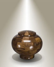 Load image into Gallery viewer, Wisdom Keepsake Black Walnut Wood Funeral Cremation Urn, 20 Cubic Inches