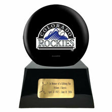 Load image into Gallery viewer, Large/Adult 200 Cubic Inch Colorado Rockies Metal Ball on Cremation Urn Base
