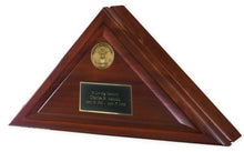 Load image into Gallery viewer, Walnut Great Seal Heritage Flag Case for 5'X9.5' Flag, Cremation Urn Available
