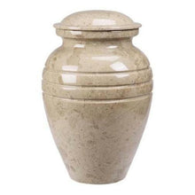 Load image into Gallery viewer, Set of Adult (205 cubic inch) & Keepsake (3 inch) Marble Funeral Cremation Urns