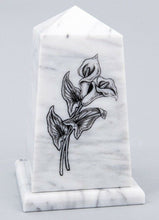 Load image into Gallery viewer, Small/Keepsake 70 Cubic Inch White Viewpoint Natural Marble Youth Urn for Ashes