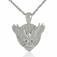 Load image into Gallery viewer, Small/Keepsake 925 Sterling Silver Bald Eagle Pendant Cremation Urn for Ashes