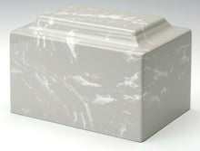 Load image into Gallery viewer, Classic Marble Light Gray Oversized 325 Cubic Inches Cremation Urn TSA Approved