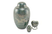 Load image into Gallery viewer, New,Solid Brass Going Home 6 Keepsake Set Cremation Urns, 5 Cubic Inches each