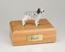 Load image into Gallery viewer, English Setter Pet Funeral Cremation Urn Avail. in 3 Different Colors & 4 Sizes