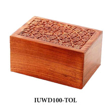 Load image into Gallery viewer, Large/Adult 200 Cubic Inch Rosewood Soulful Tree Funeral Cremation Urn for Ashes