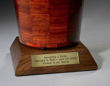 Load image into Gallery viewer, Peony Blue Oak Wood Infant/Child/Pet Funeral Cremation Urn, 90 Cubic Inches