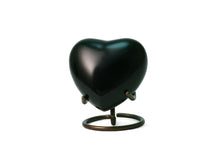 Load image into Gallery viewer, Brown Brass Heart Keepsake Funeral Cremation Urn for Ashes, 3 Cubic Inches