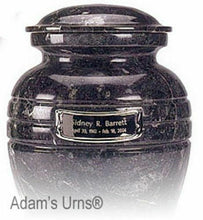 Load image into Gallery viewer, Large/Adult 200 Cubic Inch Metal Black University of Iowa Hawkeye Cremation Urn