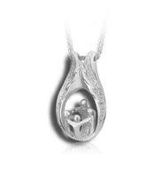 Load image into Gallery viewer, Sterling Silver 1 Adult & 3 Children Funeral Cremation Urn Pendant w/Chain