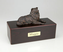 Load image into Gallery viewer, Collie Bronze Pet Funeral Cremation Urn Available in 3 Different Colors &4 Sizes