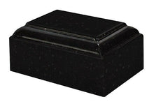 Load image into Gallery viewer, Small/Keepsake 22 Cubic Inch Black Tuscany Cultured Granite Cremation Urn