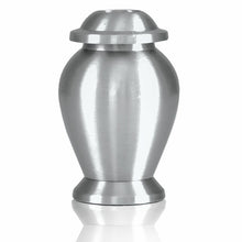 Load image into Gallery viewer, Small/Keepsake 4 Cubic Inches Pewter Brass Funeral Cremation Urn for Ashes