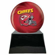 Load image into Gallery viewer, Large/Adult 200 Cubic Inch Kansas City Chiefs Metal Ball on Cremation Urn Base