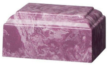 Load image into Gallery viewer, Small/Keepsake 22 Cubic Inch Purple Tuscany Cultured Marble Cremation Urn