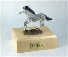 Load image into Gallery viewer, Horse Dapple Gray Figurine Funeral Cremation Urn Avail. 3 Diff. Colors & 4 Sizes