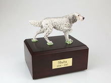 Load image into Gallery viewer, English Setter Standing Pet Funeral Cremation Urn Avail in 3 Dif Colors & 4 Size