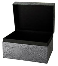 Load image into Gallery viewer, Small/Keepsake 90 Cubic Inch Metallic Black Chest Earthurn Cremation Urn Ashes