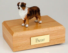Load image into Gallery viewer, Australian Shepherd Pet Funeral Cremation Urn Avail in 3 Diff Colors & 4 Sizes