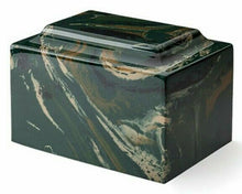 Load image into Gallery viewer, Classic Marble Black & Beige 100 Cubic Inches Cremation Urn Ashes, TSA Approved