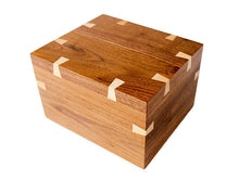 Load image into Gallery viewer, Large/Adult 260 Cubic Inches Walnut Wood Box Funeral Cremation Urn for Ashes