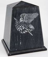 Load image into Gallery viewer, Large/Adult 240 Cubic Inches Black Viewpoint Natural Marble Urn for Ashes