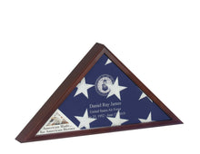 Load image into Gallery viewer, Cherry Veteran Flag Case for 5' X 9.5' Flag, Cremation Urn Available
