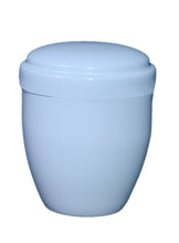 Load image into Gallery viewer, Small/Keepsake 10 Cubic Inches White Metal Funeral Cremation Urn for Ashes