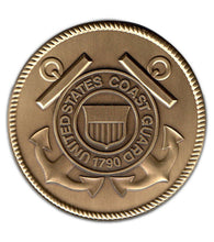 Load image into Gallery viewer, Large/Adult 225 Cubic Inch Wood Coast Guard Funeral Cremation Urn-Made in USA