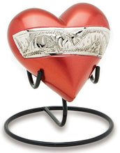 Load image into Gallery viewer, Berkshire 3 Cubic Inches Heart with Stand Keepsake Funeral Cremation Urn