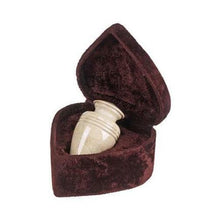 Load image into Gallery viewer, Set of Adult (210 cubic in) & Keepsake (3 in) Marble Cremation Urns w/nameplate