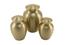 Load image into Gallery viewer, Small/Keepsake Classic Pet Brass Funeral Cremation Urn, 25 Cubic Inches