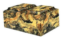 Load image into Gallery viewer, XL Companion Funeral Cremation Urn For Ashes Cultured Marble Black/Gold Tuscany
