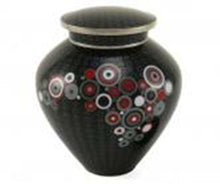 Load image into Gallery viewer, Black Cloisonne Adult 200 Cubic Inch Funeral Cremation Urn for Ashes