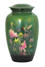 Load image into Gallery viewer, Hummingbird Theme Stationery Box Set & 200 Cubic Inch Funeral Cremation Urn