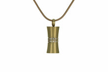 Load image into Gallery viewer, Stainless Steel Bronze Hourglass Cremation Pendant w/chain