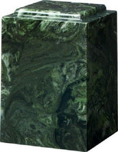 Load image into Gallery viewer, Large/Adult 220 Cubic Inch Windsor Green Cultured Marble Cremation Urn for Ashes