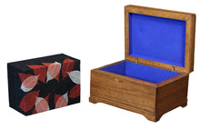 Load image into Gallery viewer, Autumn Leaves Insert for Mahogany Biodegradable Memory Chest Cremation Urn
