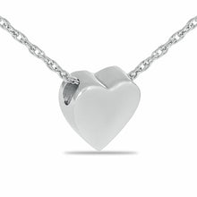 Load image into Gallery viewer, Sterling Silver Sacred Heart Pendant/Necklace Funeral Cremation Urn for Ashes