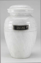 Load image into Gallery viewer, White Colored, Adult Funeral Cremation Urn made out of a block of Solid Marble