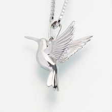 Load image into Gallery viewer, Sterling Silver Hummingbird Memorial Jewelry Pendant Funeral Cremation Urn