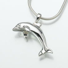 Load image into Gallery viewer, Sterling Silver Dolphin Memorial Pendant Funeral Cremation Jewelry Urn For Ashes
