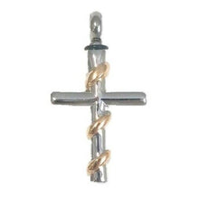 Load image into Gallery viewer, Stainless Steel The Crossing Cremation Urn Pendant for Ashes w/20-inch Necklace