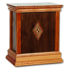 Load image into Gallery viewer, Large/Adult 225 Cubic Inch Walnut Harmony Handcrafted Wood Funeral Cremation Urn