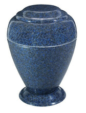 Load image into Gallery viewer, Large 235 Cubic Inch Georgian Vase Sapphire Blue Cultured Marble Cremation Urn