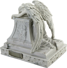 Load image into Gallery viewer, 20 Cubic Inch Angel Mourning Sculptured Resin Keepsake Cremation Urn &amp; Nameplate
