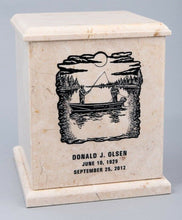 Load image into Gallery viewer, Large/Adult 230 Cubic Inches Champagne Evermore Natural Marble Urn for Ashes
